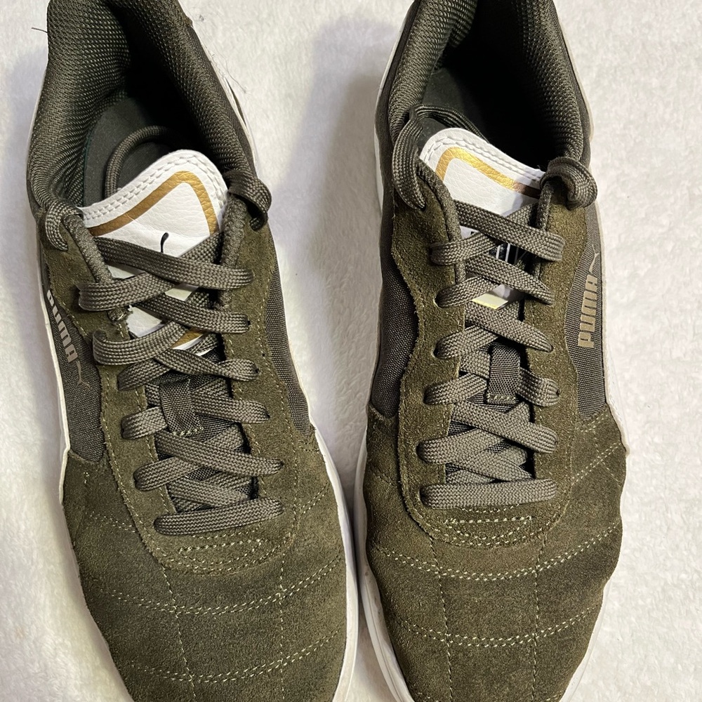 PUMA Astro Kick Sneakers Forest Night Olive Green White Men’s Size 9